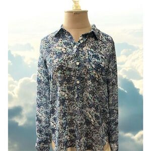 LOFT Shades of Blue Blouse / SZ: PS / NWOT